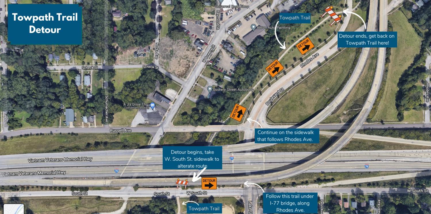 July 12 Ohio & Erie Canal Towpath Trail Detour Update Ohio & Erie